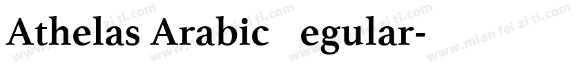 Athelas Arabic Regular字体转换